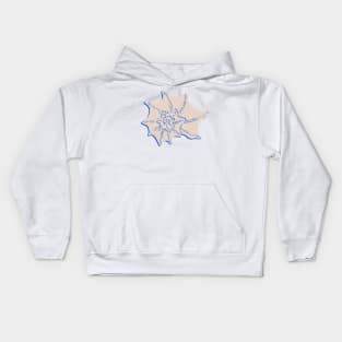 Blue and tan spiral shell Kids Hoodie